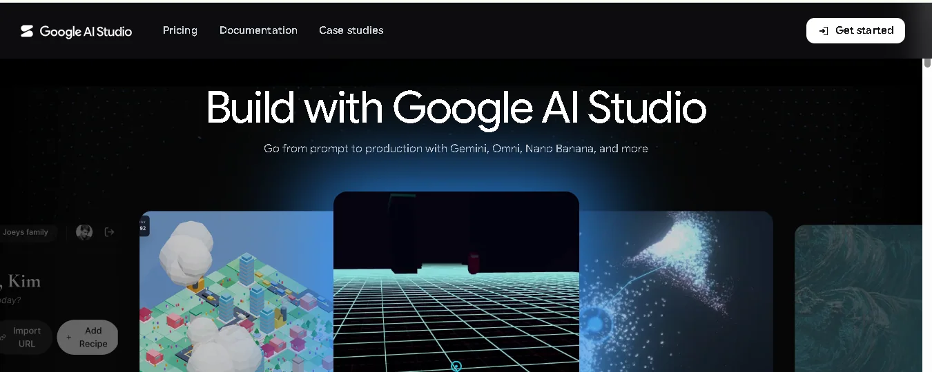 Halaman Google AI Studio