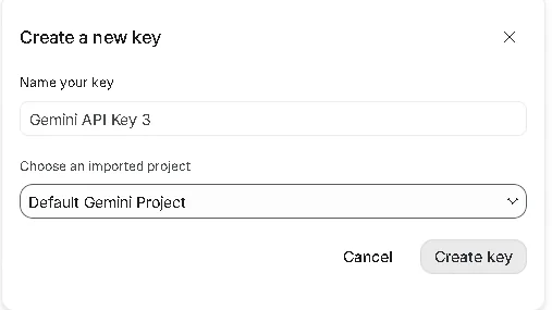 Formulir nama API Key